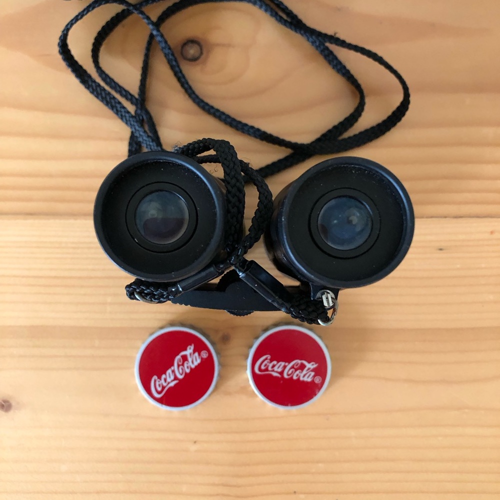 Coca Cola Black Bottle-Shaped Binoculars w/Black Holster Carrying Case - Picture 5 of 11